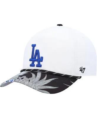 Men's '47 Brand White Los Angeles Dodgers Dark Tropic Hitch Snapback Hat