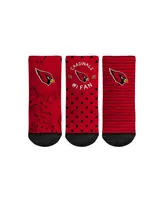 Toddler Boys and Girls Rock 'Em Socks Arizona Cardinals #1 Fan 3-Pack Crew Socks Set