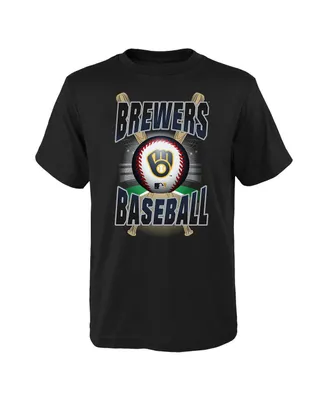 Big Boys Black Milwaukee Brewers Special Event T-shirt