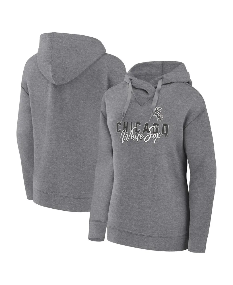 Women's Fanatics Heather Gray Chicago White Sox Script Favorite Pullover Hoodie