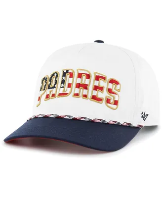 Men's '47 Brand White San Diego Padres Flag Script Hitch Snapback Hat