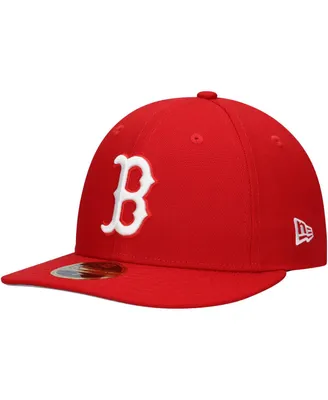 Men's New Era Scarlet Boston Red Sox Low Profile 59FIFTY Fitted Hat