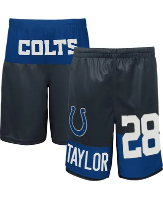 Big Boys Jonathan Taylor Navy Indianapolis Colts Player Name and Number Shorts