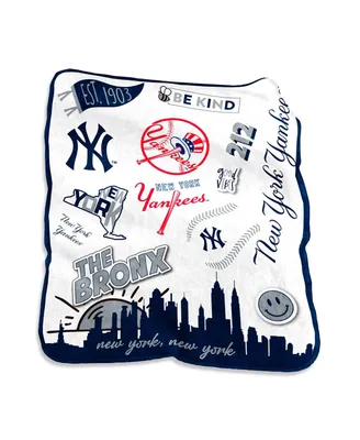 New York Yankees 50'' x 60'' Native Raschel Plush Throw Blanket