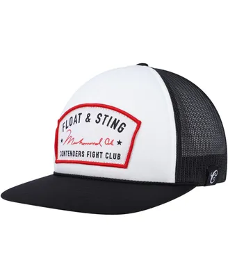 Men's and Women's Contenders Clothing White, Black Muhammad Ali Float and Sting Trucker Snapback Hat