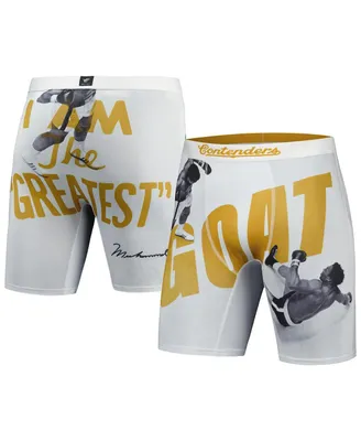 Men's Contenders Clothing White Muhammad Ali G.o.a.t. Boxer Briefs