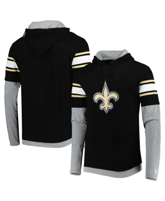 Men's New Era Black Orleans Saints Long Sleeve Hoodie T-shirt