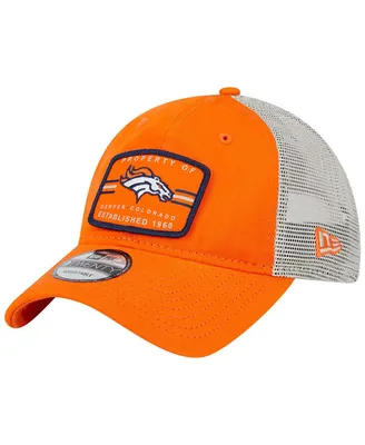 Men's New Era Orange Denver Broncos Property Trucker 9TWENTY Snapback Hat