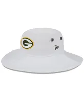 Men's New Era White Green Bay Packers 2023 Nfl Training Camp Panama Bucket Hat