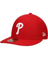 Men's New Era Scarlet Philadelphia Phillies Low Profile 59FIFTY Fitted Hat