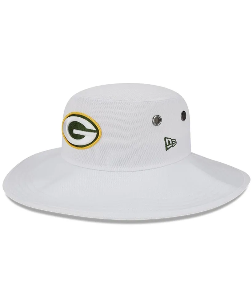 Men's New Era White Green Bay Packers 2023 Nfl Training Camp Panama Bucket Hat