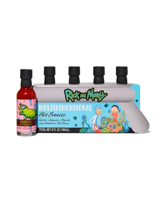 Adult Swim Rick And Morty Multidimensional Hot Sauce Gift Set, Officially Licensed, Set of 4 - Assorted Pre