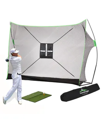 SteadyDoggie Golf Nets for Backyard Driving, Golf Practice Net, Dual-Turf Golf Mat, Chipping Target & Carry Bag