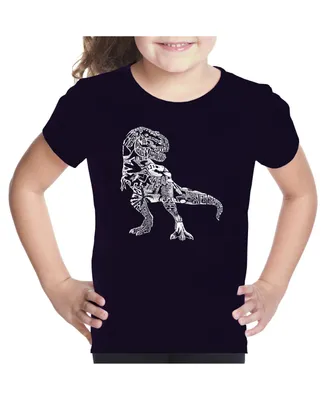 Big Girl's Word Art T-shirt - Dino Pics