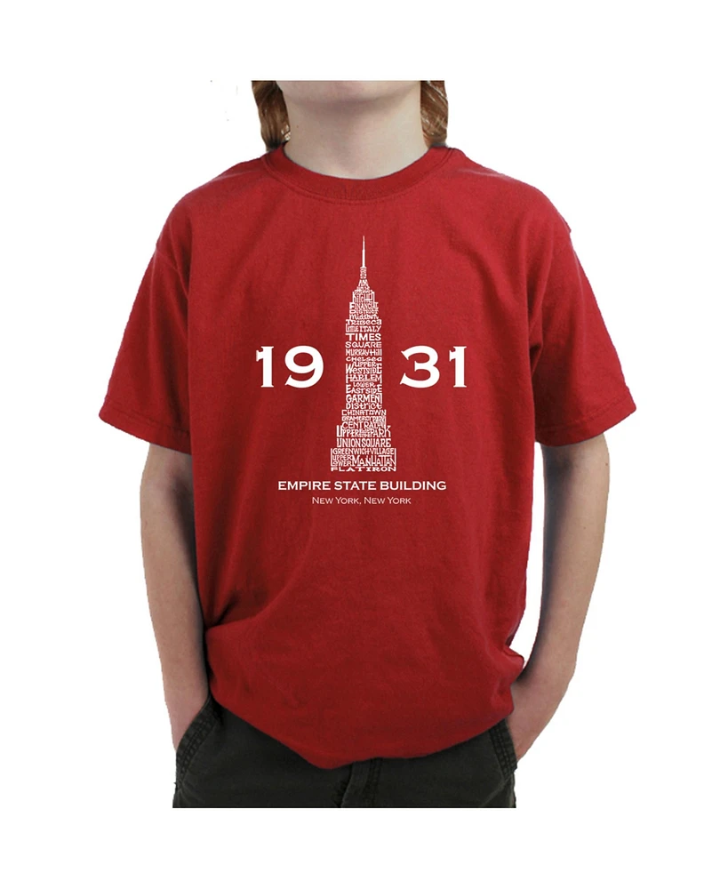 Big Boy's Word Art T-shirt - Empire State Building