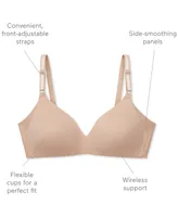 Warners No Side Effects Underarm-Smoothing Comfort Wireless Lightly Lined T-Shirt Bra 1056