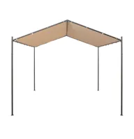 vidaXL Gazebo Pavilion Tent Canopy 118.1"x118.1" Steel Beige