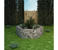 vidaXL Hexagonal Gabion Raised Bed 63"x55.1"x19.7"