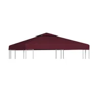 vidaXL 2-Tier Gazebo Top Cover 1 oz/ft² 9.8'x9.8' Bordeaux