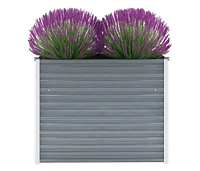 vidaXL Garden Raised Bed Galvanized Steel 39.4"x15.7"x31.3