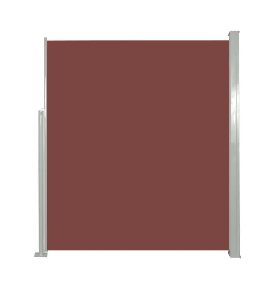 vidaXL Patio Retractable Side Awning 63"x118" Brown