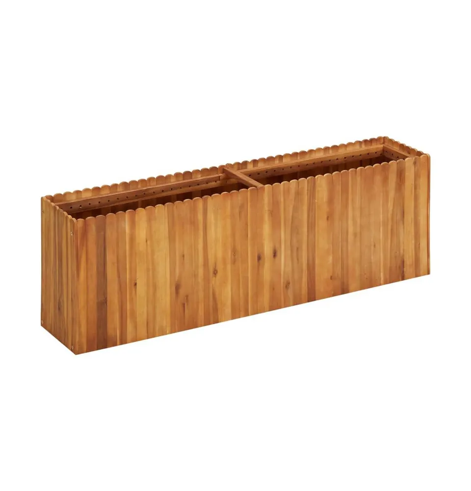 vidaXL Garden Raised Bed 59"x11.8"x19.6" Solid Acacia Wood