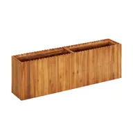 vidaXL Garden Raised Bed 59"x11.8"x19.6" Solid Acacia Wood