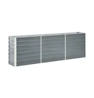 vidaXL Garden Raised Bed Galvanized Steel 94.5"x15.7"x30.3