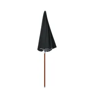 vidaXL Parasol with Steel Pole 94.5" Anthracite