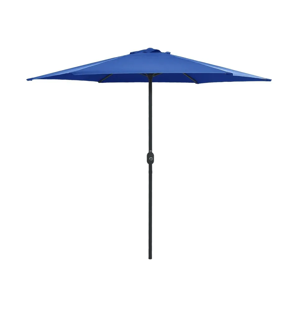 vidaXL Outdoor Parasol with Aluminum Pole 106.3"x96.9" Azure Blue