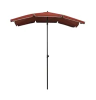 vidaXL Garden Parasol with Pole 78.7"x51.2" Terracotta