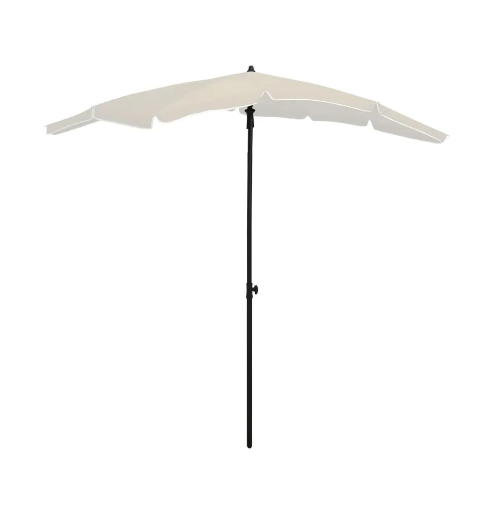 vidaXL Garden Parasol with Pole 78.7"x51.2" Sand