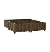 vidaXL Raised Bed 31.5"x31.5"x9.1" Polypropylene