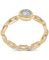 Audrey by Aurate Diamond Chain Link Ring (1/10 ct. t.w.) Gold Vermeil, Created for Macy's