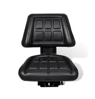 vidaXL Tractor Seat with Backrest Black