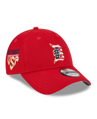 Men's New Era Red Detroit Tigers 2023 Fourth of July Bucket Hat