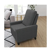 Renza Transitional Pushback Recliner With Pillow Style Back And Accent Nail Trim - Manual