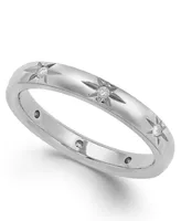 Star by Marchesa Diamond Star Wedding Band in 18k White Gold (1/8 ct. t.w.), Created for Macy's