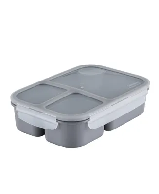 Lock n Lock On The Go Meals Three Compartment Divided Lunch Container, 50.7 Ounce