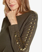 Belldini Black Label Women's Embellished Boatneck Sweater