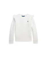 Polo Ralph Lauren Big Girls Ruffled Fleece Sweatshirt