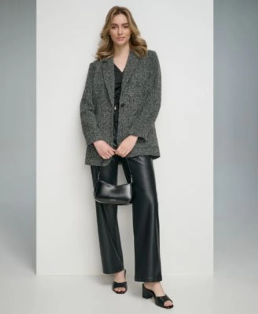Calvin Klein Women's One Button Blazer - Macy's