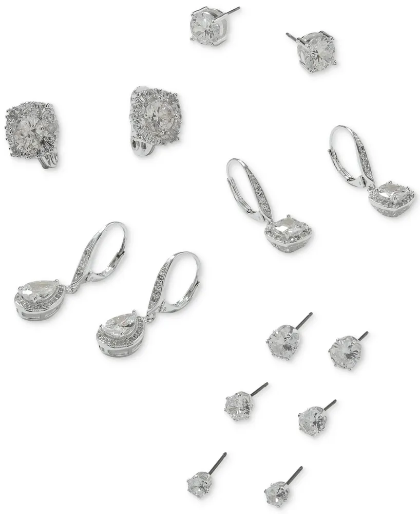 Anne Klein Pave Crystal Teardrop Earrings