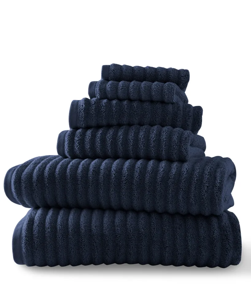 Blue Loom Mason 100% Cotton Low Twist 6 Piece Towel Set