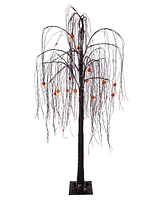 Kurt Adler 6' Willow Tree with 320 Purple and Orange Fairy Lights