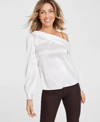 I.n.c. International Concepts Women's One-Cold-Shoulder Top, Created for Macy's