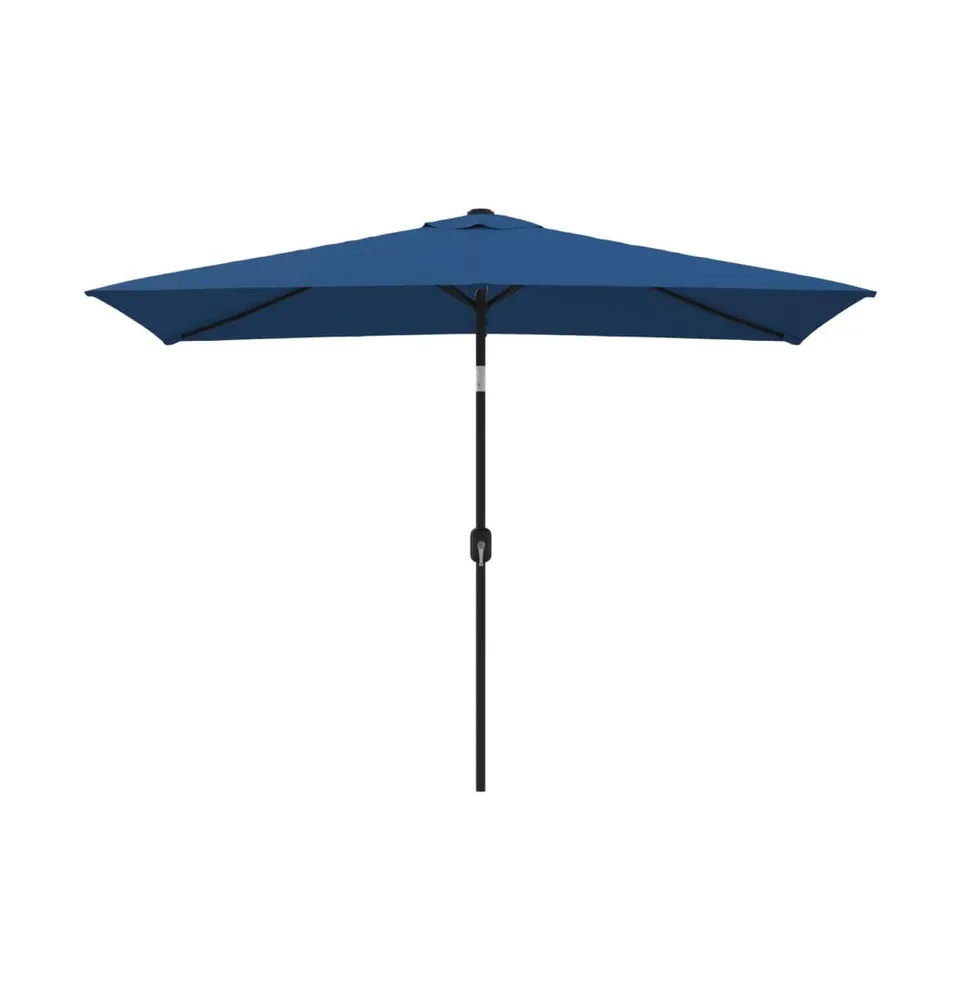 vidaXL Outdoor Parasol with Metal Pole 118"x78.7" Azure