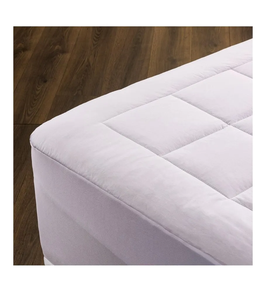 Circles Home Circleshome Ultra-Plush Down Alternative Cotton Top Mattress Pad White Full
