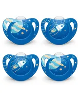 Nuk Baby Orthodontic Pacifier, Space Boy, 6-18 Months, 4pk