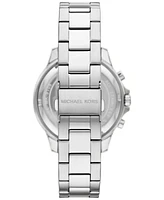 Michael Kors Men's Greyson Chronograph Silver-Tone Stainless Steel Watch 43mm